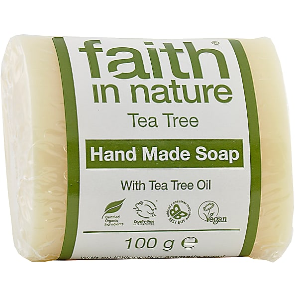 Антибактериальное мыло ручной работы faith in nature c маслом Чайного Дерева, 100г